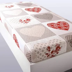 Linge de lit Lovely en flanelle imprimé coeurs