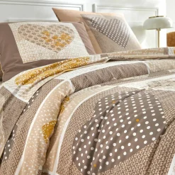 Linge de lit Lovely en flanelle imprimé coeurs