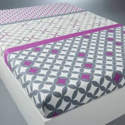 Linge de lit Marlow en coton motifs géométriques
