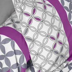 Linge de lit Marlow en coton motifs géométriques