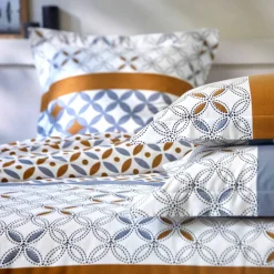 Linge de lit Marlow en coton motifs géométriques