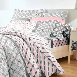 Linge de lit Marlow en coton motifs géométriques
