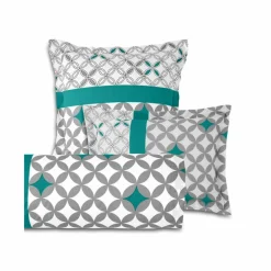 Linge de lit Marlow imprimé géométrique - coton 57 fils/cm²