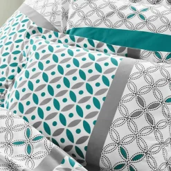 Linge de lit Marlow imprimé géométrique - coton 57 fils/cm²