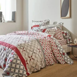 Linge de lit Marlow imprimé géométrique - coton 57 fils/cm²