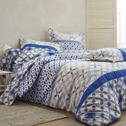Linge de lit Marlow imprimé géométrique - coton 57 fils/cm²