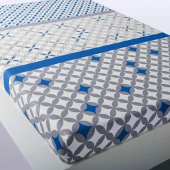 Linge de lit Marlow imprimé géométrique - coton 57 fils/cm²