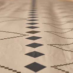 Linge de lit Massaï coton à motifs graphiques et finitions pompons