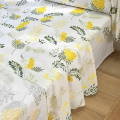 Linge de lit Mimosa en coton imprimé fleurs