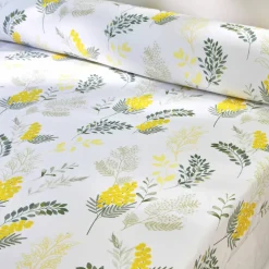 Linge de lit Mimosa en coton imprimé fleurs
