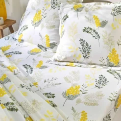 Linge de lit Mimosa en coton imprimé fleurs