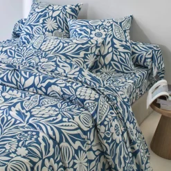 Linge de lit Montego en coton imprimé