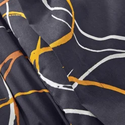 Linge de lit Noémie en polyester-coton imprimé cercles
