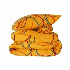 Linge de lit Noémie polycoton imprimé cercles