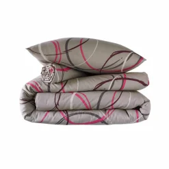 Linge de lit Noémie polycoton imprimé cercles