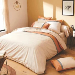 Linge de lit percale bicolore