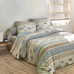 Linge de lit Riviera en coton imprimé poissons