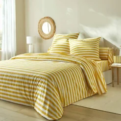 Linge de lit Romy rayé - en coton