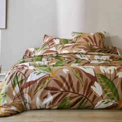 Linge de lit Roxane en coton imprimé
