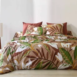 Linge de lit Roxane en coton imprimé