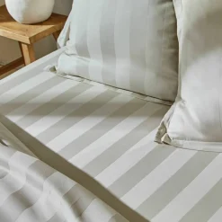 Linge de lit satin rayé