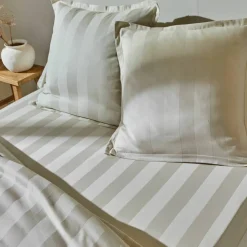 Linge de lit satin rayé