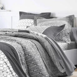 Linge de lit Tommy imprimé géométrique - coton