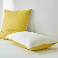Linge de lit uni bicolore - coton 57 fils/cm²