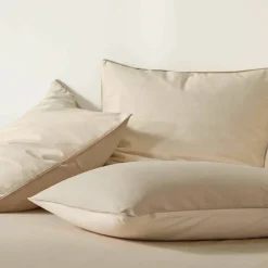 Linge de lit uni bicolore - coton 57 fils/cm²