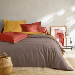 Linge de lit uni coton