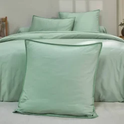 Linge de lit uni coton lavé