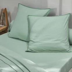 Linge de lit uni coton lavé