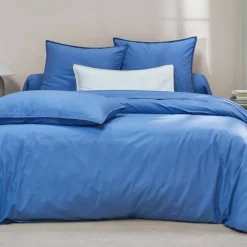 Linge de lit uni coton lavé