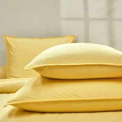 Linge de lit uni coton lavé