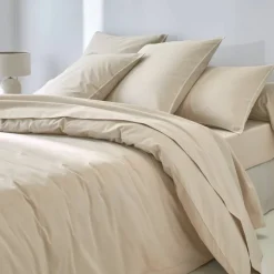 Linge de lit uni coton lavé