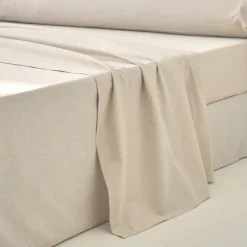 Linge de lit uni coton lavé