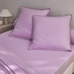 Linge de lit uni coton lavé