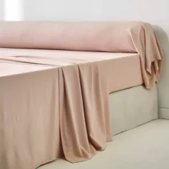 Linge de lit uni en bambou et en lin**