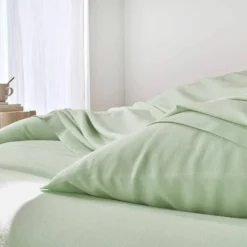Linge de lit uni en bambou et en lin**