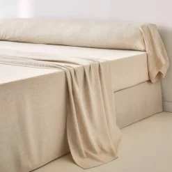Linge de lit uni en bambou et en lin**