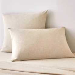 Linge de lit uni en bambou et en lin**