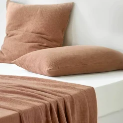 Linge de lit uni en triple gaze de coton