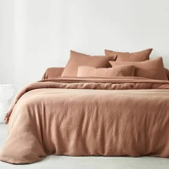 Linge de lit uni en triple gaze de coton