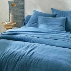 Linge de lit uni en triple gaze de coton