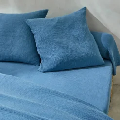 Linge de lit uni en triple gaze de coton