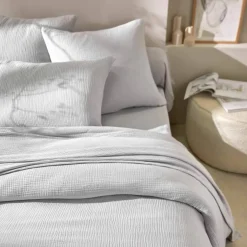 Linge de lit uni en triple gaze de coton
