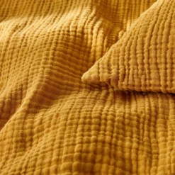 Linge de lit uni en triple gaze de coton