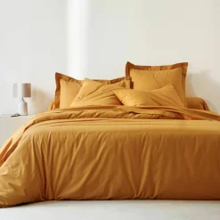 Linge de lit uni polyester-coton Colombine
