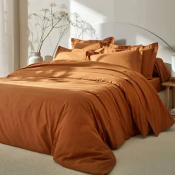 Linge de lit uni polyester-coton Colombine
