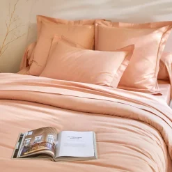 Linge de lit uni polyester-coton Colombine